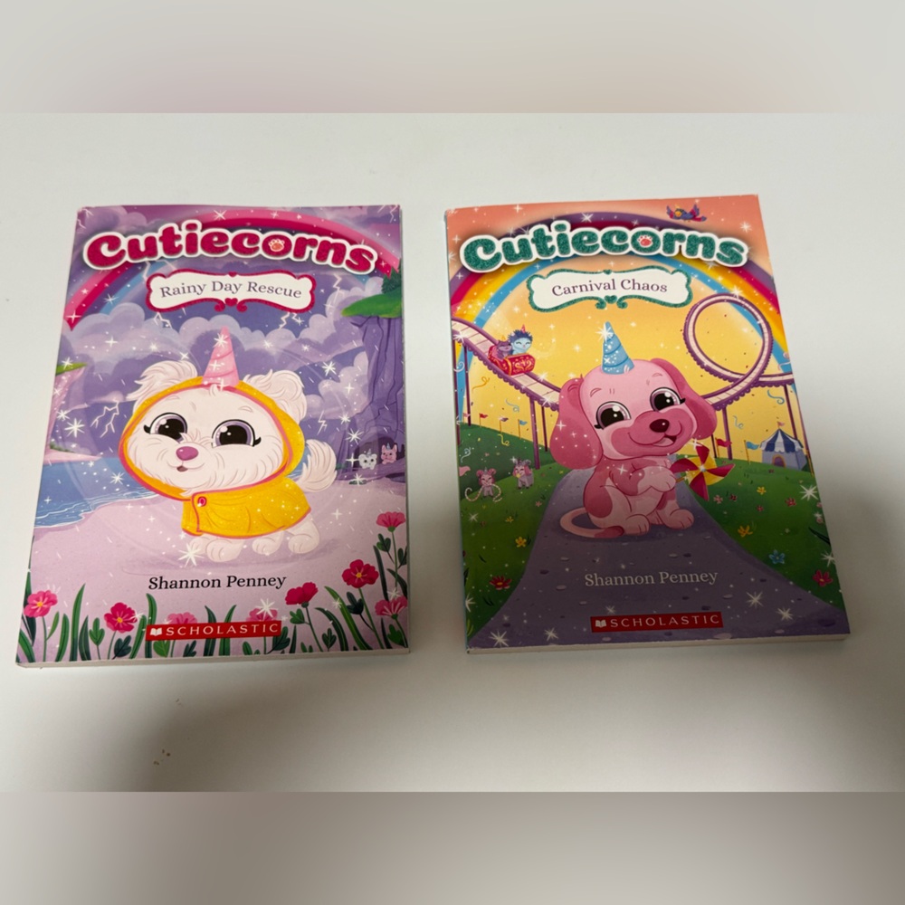 Cutiecorns Kids Book Set - Rainy Day Rescue & Carnival Chaos / Like New! ✨